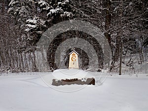 Mile marker in Iggesund - Hudiksvall