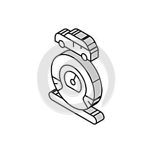 mileage car equipment isometric icon vector illustration