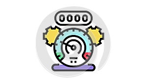 mileage rollback color icon animation