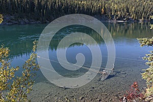 Miles canyon, in the Yukon river near Whitehorse