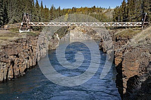 Miles canyon, in the Yukon river near Whitehorse