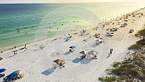 Miles of sugar-white sandy beaches with clear turquoise water, gorgeous shade blue waves near Miramar Beach east South Walton,