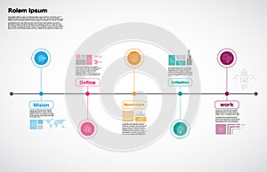 Milestone Company, Infographic Vector, roadmap design template,