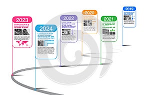 Milestone Company, Timeline, Roadmap,Infographic Vector