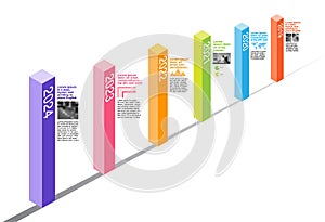 Milestone Company, Timeline, Roadmap,Infographic Vector