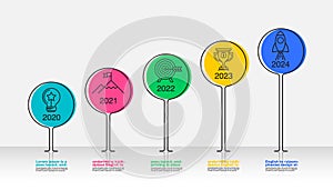 Milestone Company, Timeline, Roadmap, Infographic Vector illustration,  report  information