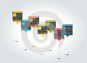 Milestone, timeline, step by step template, infographic.