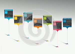 Milestone, timeline, step by step template, infographic