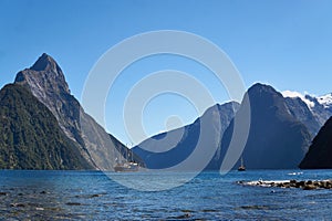 Milford Sound and Mitre Peak