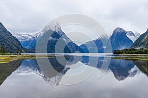 Milford Sound Mitre Peak, Fiordland National Park, South Island, New Zealand