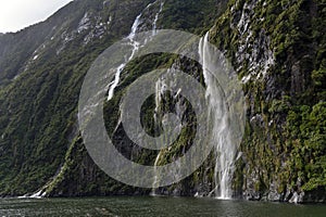 Milford Soundi, a fiord in the south west of New Zealand's South Island, within Fiordland National Park photo