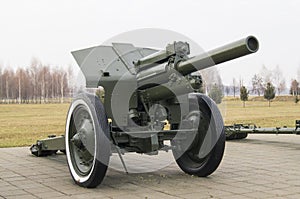 Milimitrovaya 122 howitzer during World War II. 1938 production