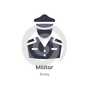 militar icon. isolated militar icon vector illustration from army collection. editable sing symbol can be use for web site and photo