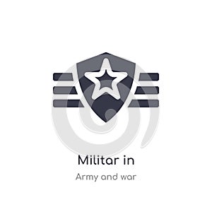 militar in icon. isolated militar in icon vector illustration from army and war collection. editable sing symbol can be use for