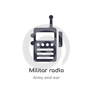 militar radio icon. isolated militar radio icon vector illustration from army and war collection. editable sing symbol can be use