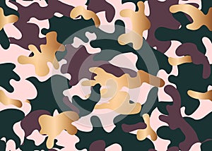 Militaristic warfare camouflage seamless pattern