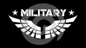 Air Force Military based vector design suitable for titles in black color photo