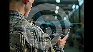 Military advancements involve strategists overseeing the collaboration of armed forces with drones, while commanders photo