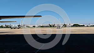 Military aircraft in airside photo