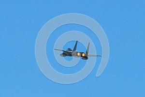 Military aircraft flying for display