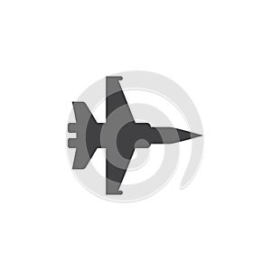 Military aircraft icon , plane solid logo illustration, je