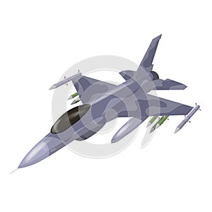 Military aircraft set. Fighter jet, interceptor, airplane, vector illustrations set isolated. Army flying machine. For