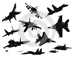 Military aircrafts set