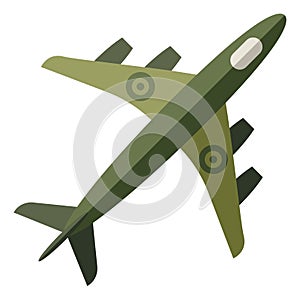 Military airplane. Green aircraft. Air force plane