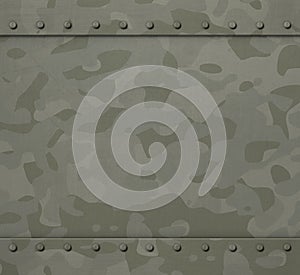 Military armor with camouflage 3d illustration background