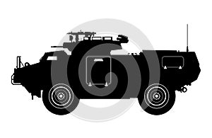 Military Armored Fighting Vehicle Silhouette, Army Weapon armoured Car