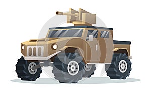 Military armored vehicle illustration