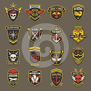 Military army chevrons, US patrol aviation forces