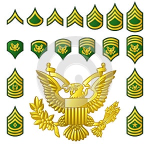 Military Army Enlisted Ranks Insignia photo