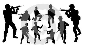 Soldier Detailed Silhouettes