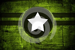 Military army star over grunge background
