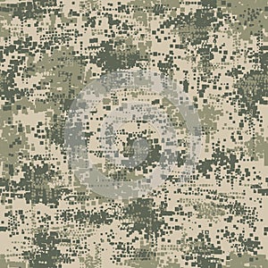 Military army uniform pixel seamless pattern