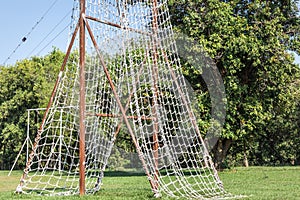 Military assault confidence obstacle course in boot camp tactical combat training center