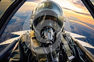 Military Aviator\'s View from the Sky.