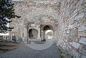 Military barracks Gate in Zeughaus Wall at Buda Castle - Budapest, Hungary