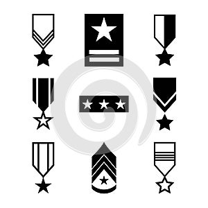 Military black tank icon bundles.