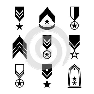 Military black tank icon bundles.