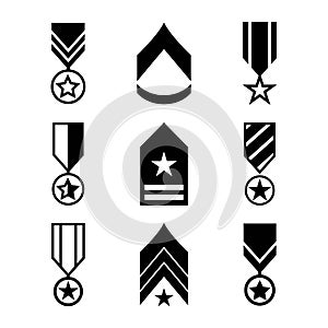 Military black tank icon bundles.