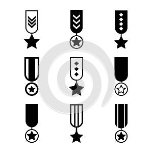 Military black tank icon bundles.