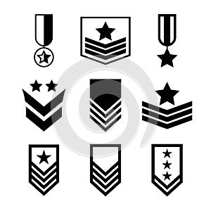 Military black tank icon bundles.