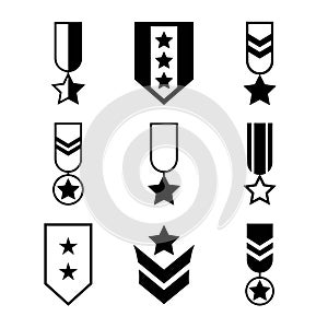 Military black tank icon bundles.