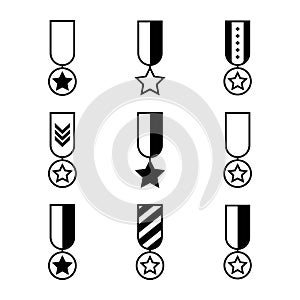 Military black tank icon bundles.