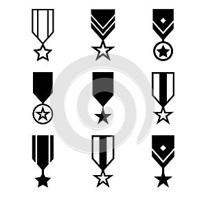 Military black tank icon bundles.