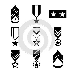 Military black tank icon bundles.