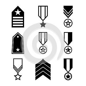 Military black tank icon bundles.