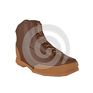 Military Boot isolated on white background